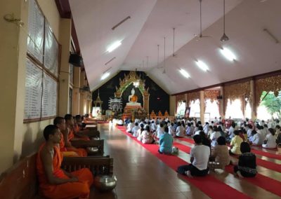 Every Buddhist Holy Day they will come to take 5 or 8 precepts and make merit for oneself at Watsriboonruang Fang Chiangmai