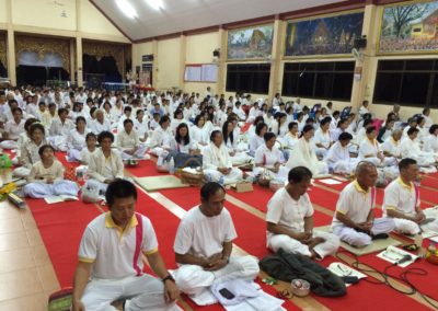 Every month of meditation course of Buddharaksa assosiation of Watsriboonruang Fang Chiangmai