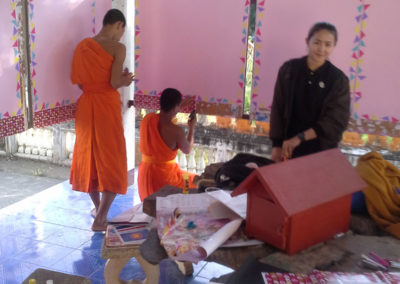 Libraryat Wat Sriboonruang - various activities