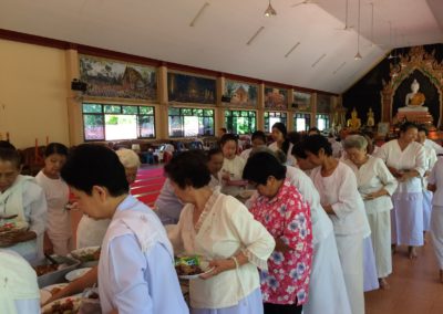 Every month of meditation course of Buddharaksa assosiation of Watsriboonruang Fang Chiangmai